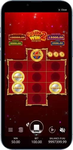 Coin Win 2 Bonus Game Spieloberfläche