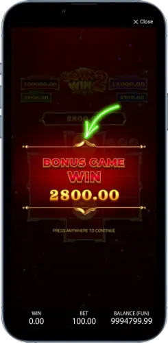 Coin Win 2 Bonus Game Gewinn