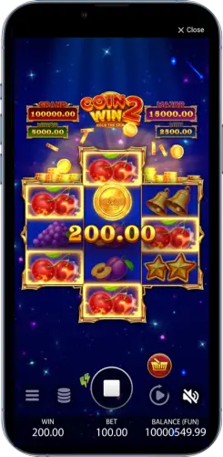 Coin Win 2 Gewinn mit 200 Euro