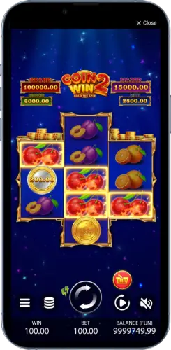 Coin Win 2 Gewinn mit Kirschen Symbolen